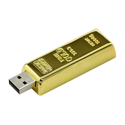High Speed Metal Gold Bar U Disk 2GB-512GB USB 2.0 Flash Drive Memory Pen Stick - Picture 6 of 6