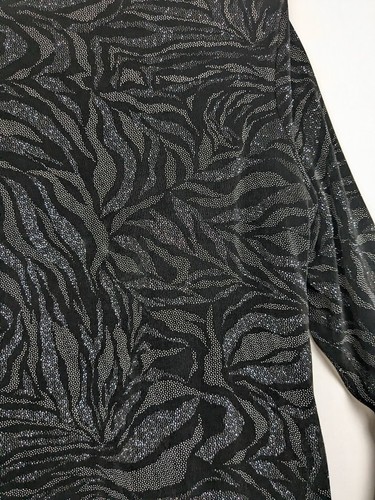 Blusa de Fiesta R&M Richards Karen Kwong Talla 12 Negra Brillante Transparente Chaqueta Top. - Imagen 6 de 9