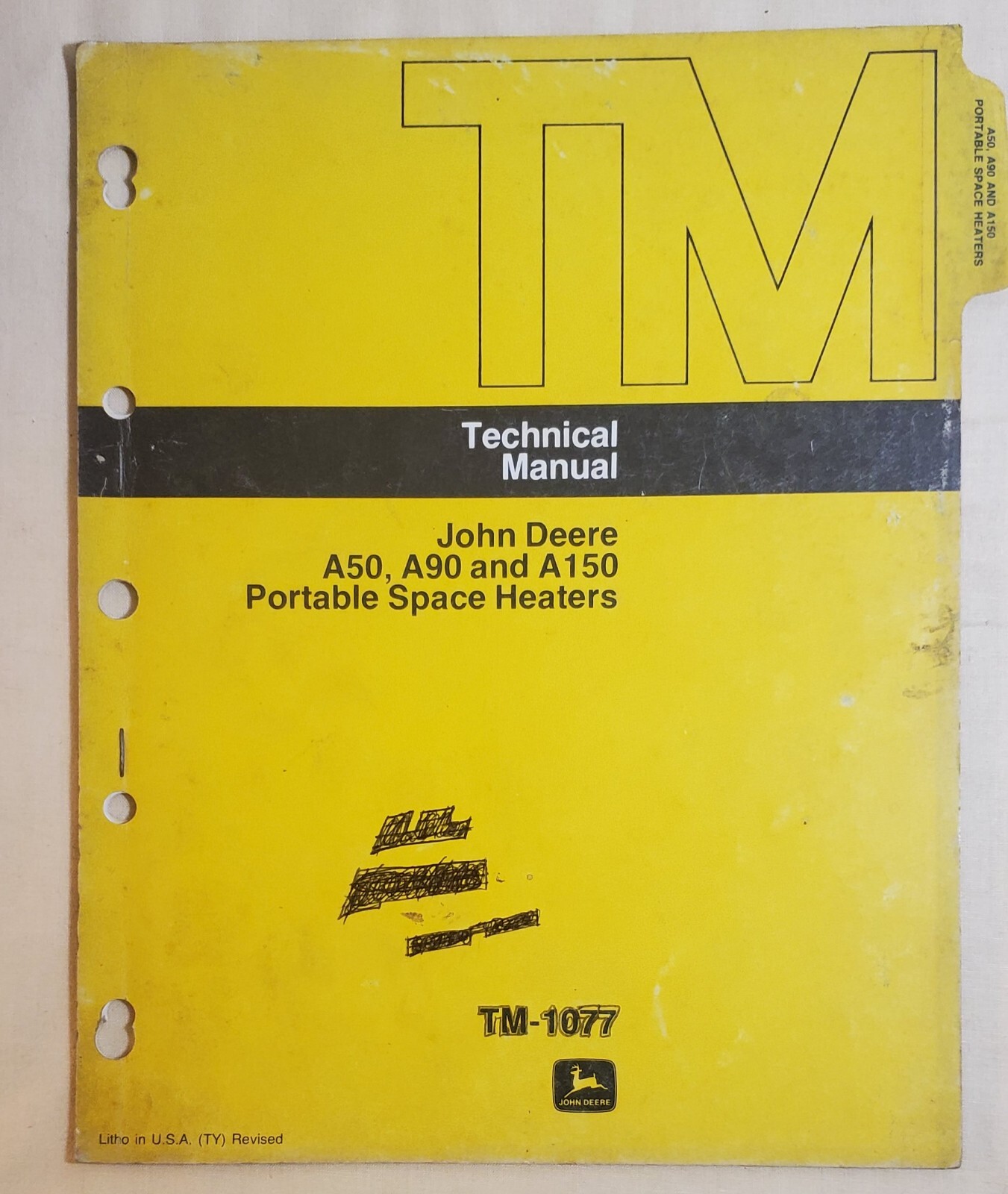 John Deere TM-1077 Technical Manual for Model A50, A90 and A150 Space  Heaters | eBay