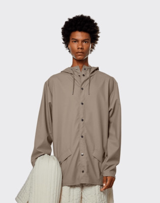 NEW RAINS Rains Jacket Taupe size Large Unisex Raincoat