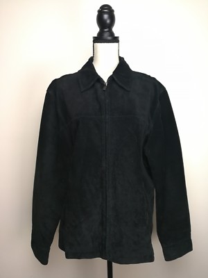 CONCEPTS By Claiborne Men's Coat Black 100% Leather Jacket