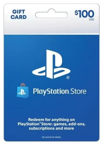 New Sony PlayStation Network PSN 100 Dollar USD Gift Card PS5 PS4