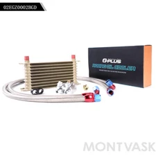 Universal 10 Row 10AN Aluminum Engine Oil Cooler+ Filter Adapter Kit