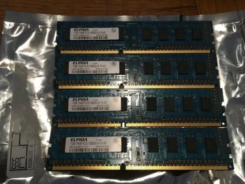 Elpida DDR3 SDRAM 1 GB Capacity per Module RAM 4 Modules