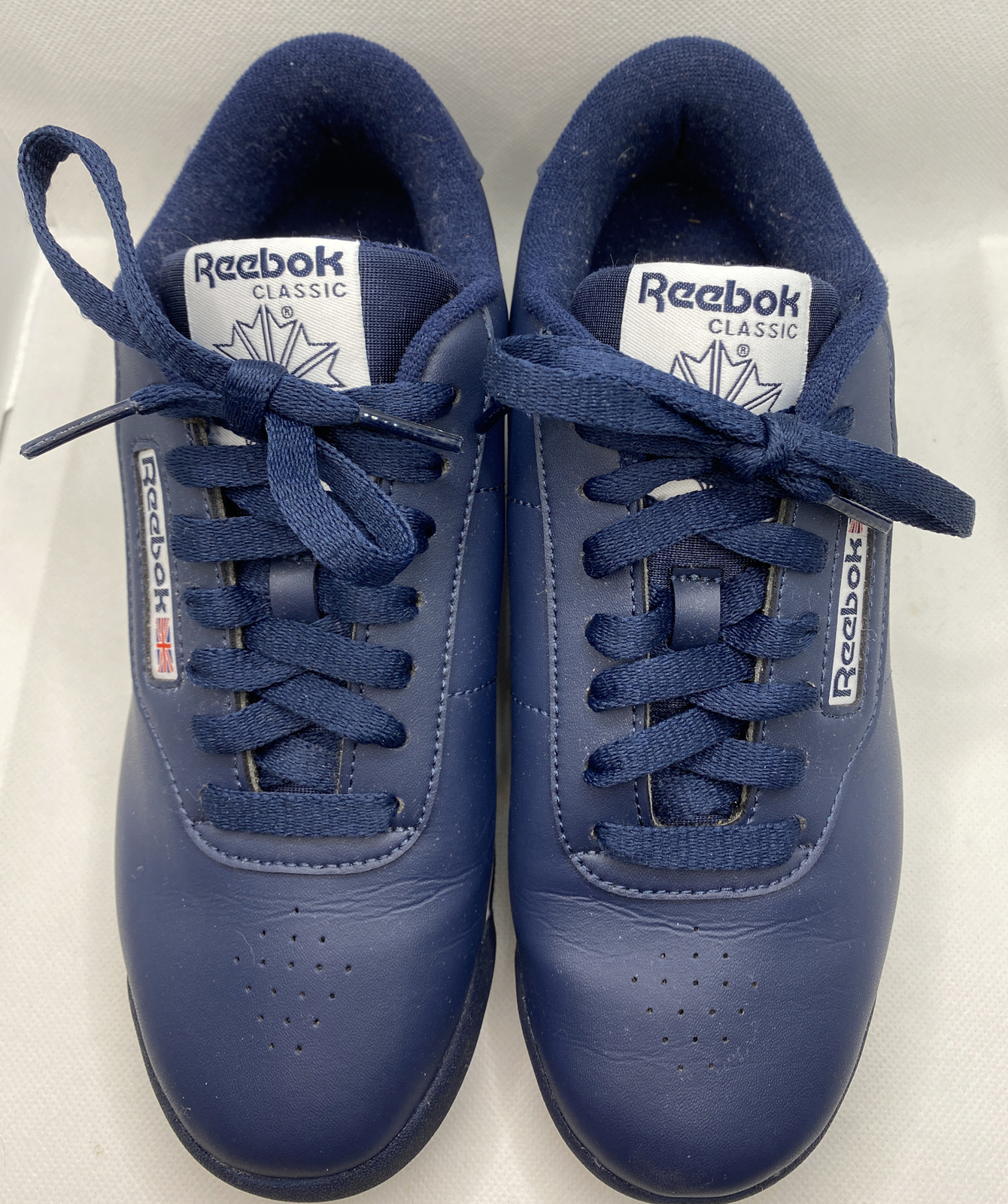 Reebok Classic Leather Navy Blue Tennis Shoes Size 7 … Gem