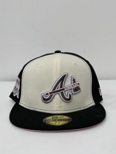 Atlanta Braves Turner Field Final Season Patch New Era Fitted Cap Hat Size 7 5/8 - Afbeelding 1 van 5