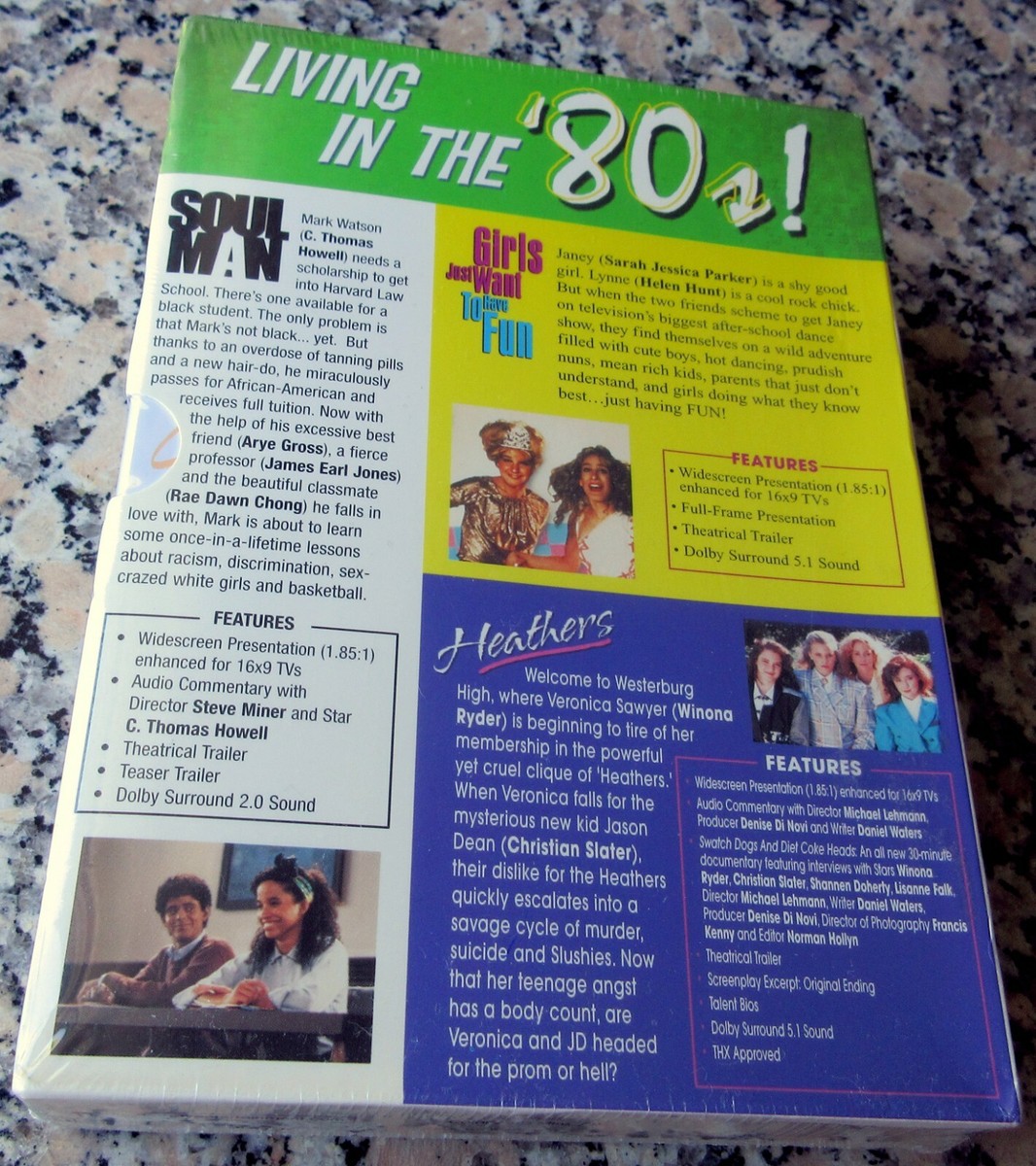 Living In The 80&rsquo;s NEW RARE 3 DVD Soul Man Heathers Girls Just 