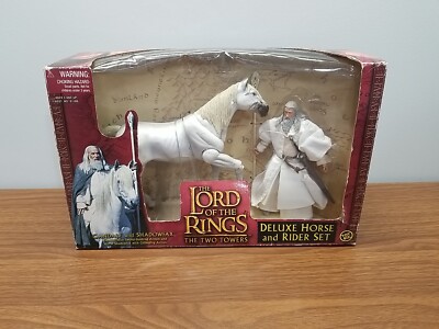 Shadowfax Rider Lord of the Rings The Two Towers Gandalf and Shadowfax Deluxe Rider Set ...