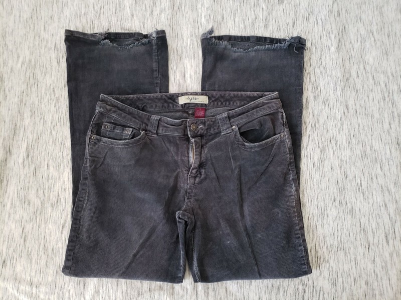 [Tyte] Women's Black Corduroy Bootcut Leg Pants 5 Pocket Jean Style Size 13 Cute