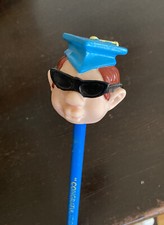 Vtg 80s Water Shooter Graduation Congrats Pencil Topper RARE Guy in Sunglasses!