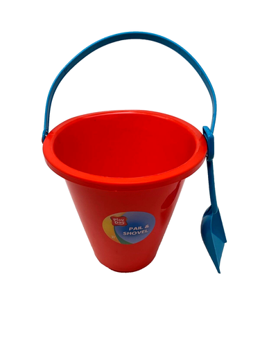 Sand Bucket Shovel Pail Set Summer Beach Pool Basket Play Day Red - 第 2/2 張圖片