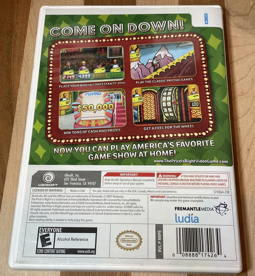 The Price is Right (Nintendo Wii, 2008) CIB Complete TESTED - Image 2 of 4
