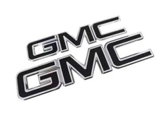GM Grille Tailgate Emblem Black with Chrome Edges