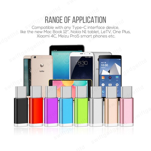 Micro USB Female to Type C Adapter Converter for Huawei P50 P40 P30 P20 Pro P10 - Picture 5 of 12