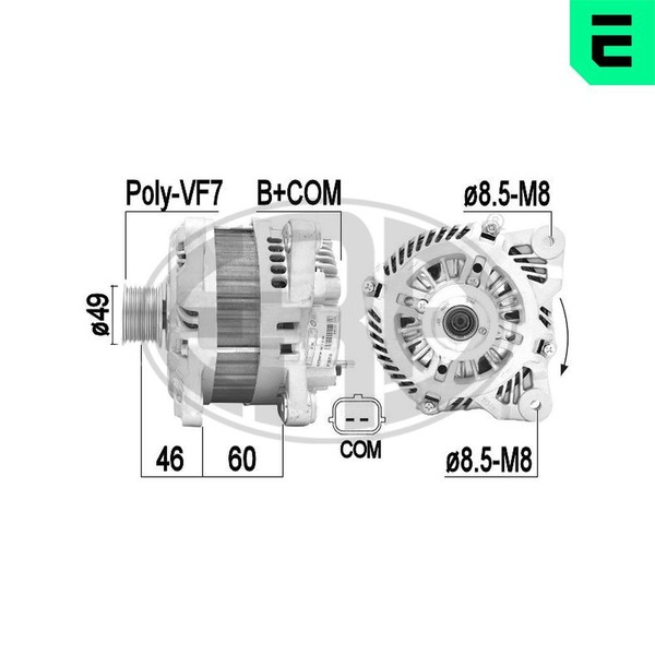ERA Lichtmaschine Generator 210A 14V FüR Renault Laguna III Grandtour 2.0 Dci-image
