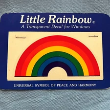 ILLUMINATION TRANSPARENT LITTLE RAINBOW NOS 1979 WINDOW DECAL STICKER 2.5X 5"
