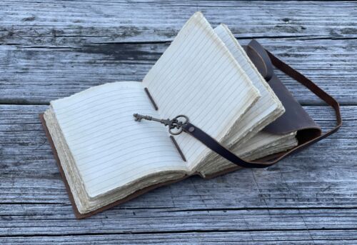 Personalized Leather Journal With Small Defects Handmade Deckle Edge Paper - Picture 48 of 70