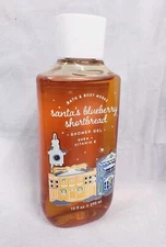 HTF Bath Body Works Shower Gel Santas Blueberry Shortbread 10fl Oz Holiday