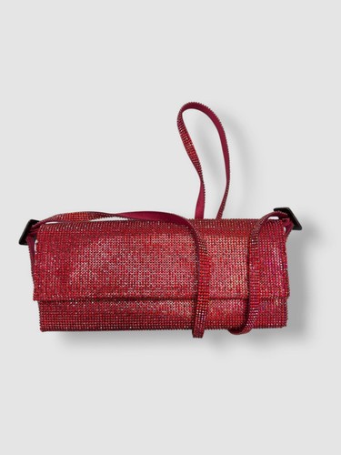 Benedetta Bruzziches Pink Your Best Friend La Grande Rhinestone Shoulder Bag