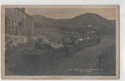 Kolloss und sein Zug am Bootbahnhof Echtfoto Postkarte Abraham 189