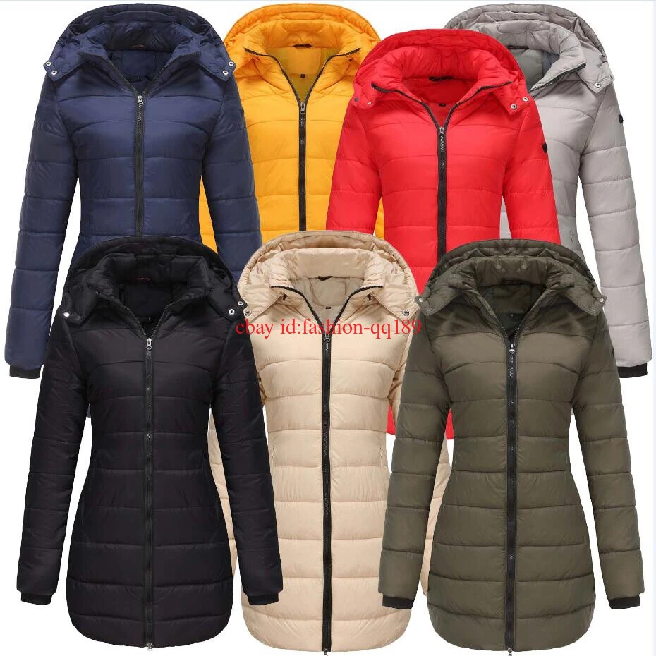 2025 Damen Winter jacke Steppjacke Winter mantel Abnehmbar Kapuze Parka EU36-50