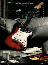 FENDER GUITARS - STRAT ULTRA - 2 SIDED AD - 1990 Print Advertisement
