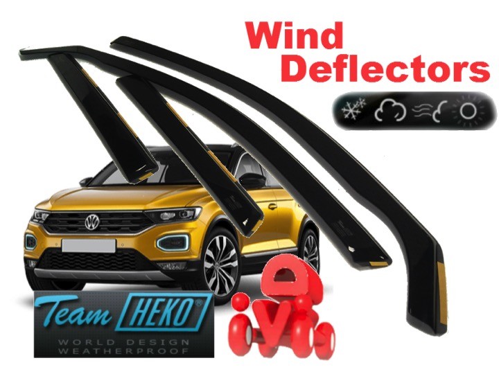 For VOLKSWAGEN TRoc 2017 > Wind deflectors 5.doors 4.pc set HEKO