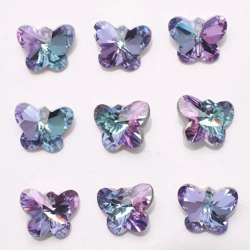 Multi Shape Crystal Charms - AB Color Glass Beads Jewelry Making Pendants 20Pcs - Picture 12 of 65