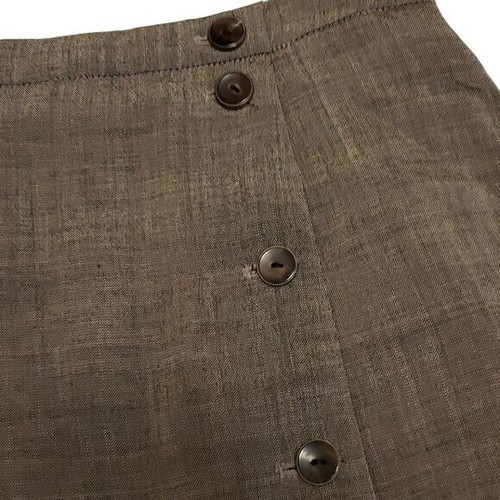 Maxi falda vintage Cerruti 1881 lana mohair marrón tostado para mujer 12 - Imagen 6 de 14