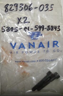 PAIR 5305-01-599-5843 VANAIR Cap Screw 829306-035 Fits DLS3 ARS61211