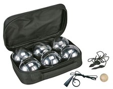 Boule Set Boccia Turnier Petanque Tasche Bouleset 6 Kugeln Metallkugeln