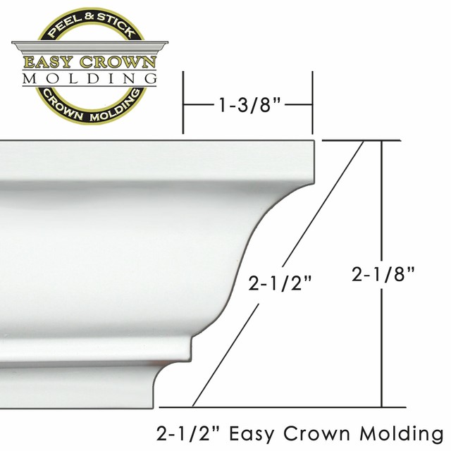 Peel & Stick Easy Crown Molding 16' room Kit includes 4 inside