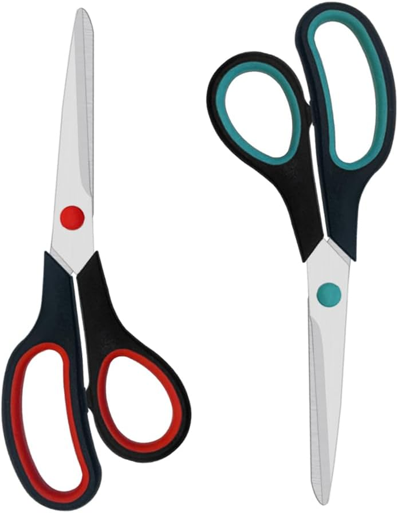 Scissors, 2 Pack 7.5 Inch Scissors for Office and Home, Scissors All Purpose for-image