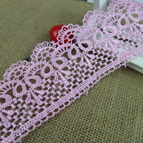 4 Yards 2"-3.5'' Wide Rayon Venise Lace Red, White, Blue, Grey,Brown,Pink zhs7 - Picture 5 of 10