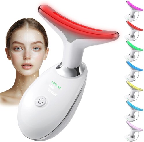 7 Color True Beauty Glow Facial Massager, Red-Light-Therapy Wand for Facial S...
