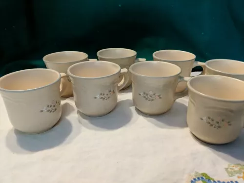 Vintage Pfaltzgraff Retired Remembrance Coffee Tea Cup Mugs Floral Set of 8