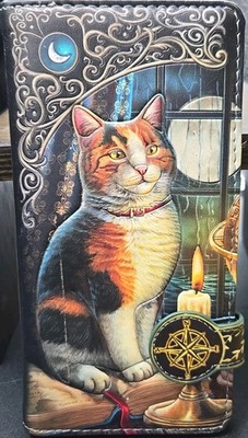 Gothic Nemesis Now Lisa Parker Adventure Awaits Calico Cat Wallet As-is See Pic