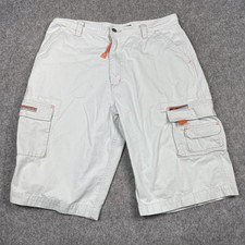 VTG Y2K FUBU The Collection Cargo Shorts 40 Khaki Streetwear Hip Hop Baggy Long