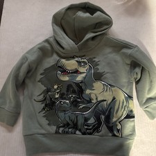 UNIVERSAL Jurassic World Dinosaurs Toddler Hoodie Green Sweatshirt Size 2T