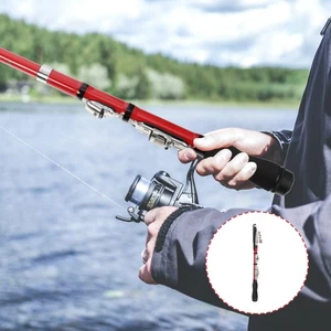 Fishing Pole Red Telescopic Rod Mini Travel