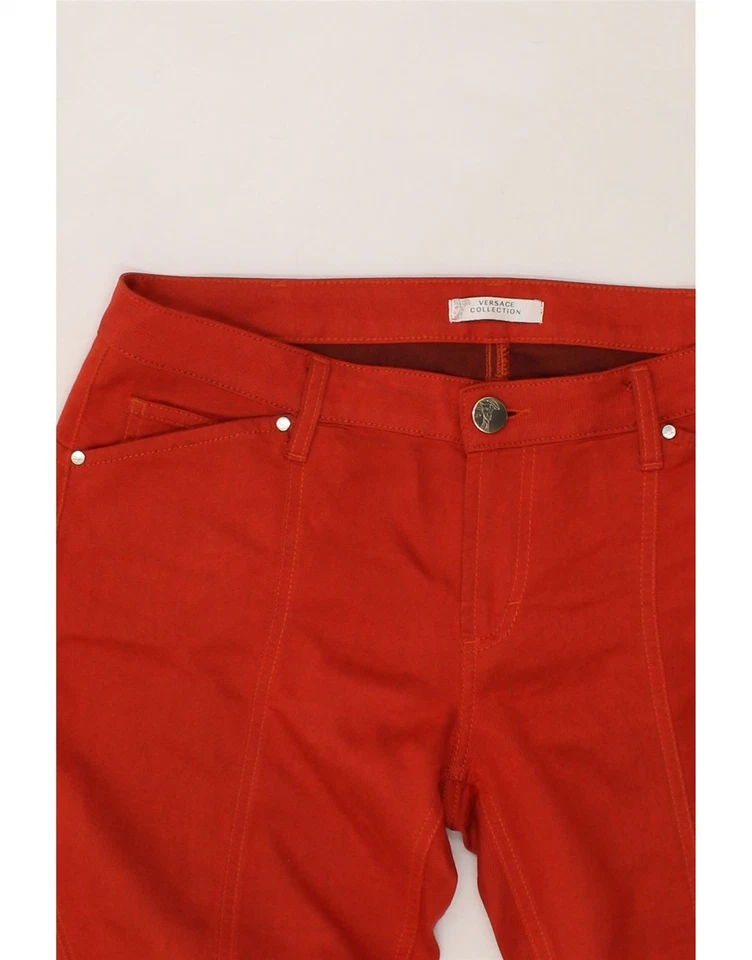 VERSACE Womens Skinny Casual Trousers W29 L28 Orange Modal DM01 - Изображение 4 из 4