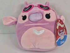 NEW Disney Jazwares Squishmallows Angel Valentine Heart Glasses 8" Plush Pink