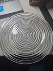 4 VTG ANCHOR HOCKING Manhattan 10” Dinner Plate Ridged Clear