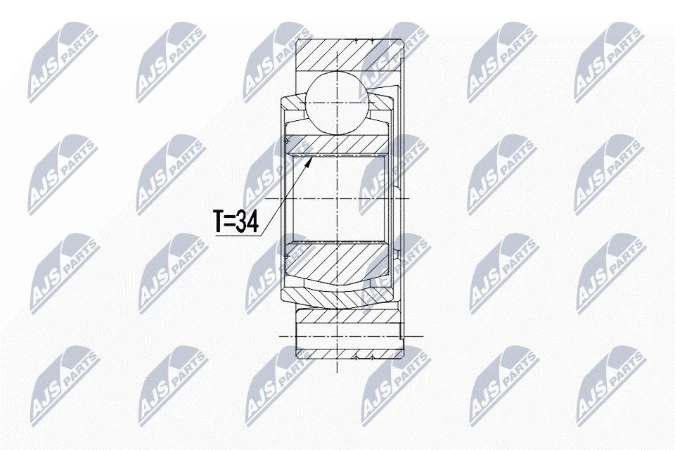 JOINT KIT DRIVE SHAFT NPW-VW-122 FOR SKODA SEAT DTRB/DTRD/DTRA 2.0L CZCA 1.4L - Image 2