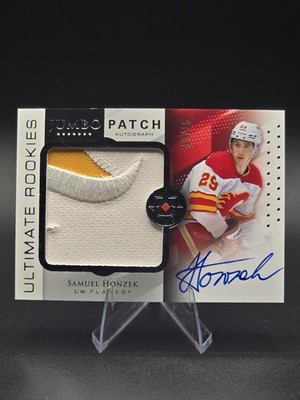 2024-25 Upper Deck Ultimate Jumbo Patch Auto Samuel Honzek RPA /15 Calgary