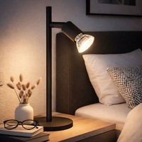 Nachttischlampe Tischleuchte Schreibtischleuchte Schwarz Spot Beweglich H 30 Cm