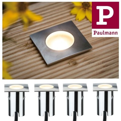 Paulmann Special MiniPlus Boden Einbauleuchten eckig IP67 Basis. 4x0,7W 2700K 1