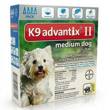 K9 Advantix II Flea and Tick Prevention Spot-on Treatment for Dogs 11-20 lbs 