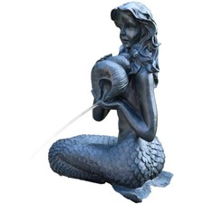 Teichfigur "Meerjungfrau mit Amphore", 39x26x54cm