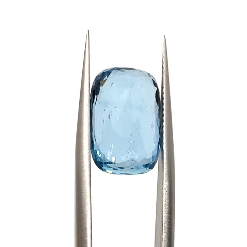 7Ct Earth Mined Natural Stunning Blue Santa Maria Brazilian Aquamarine - Image 4 of 4